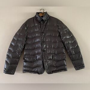 GAS UK Women’s Down Puffer Jacket Brown Insulated Pockets Waterproof Size 14 US